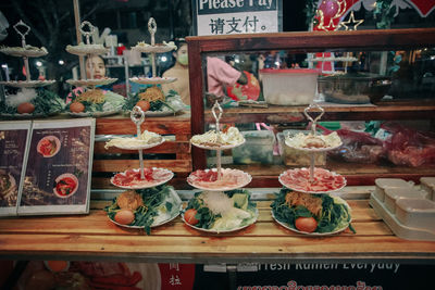 High angle view of vegetables for sale at store