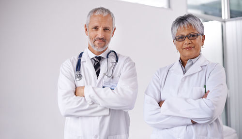 Portrait of doctors at hospital