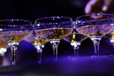 Close-up of beer in glass