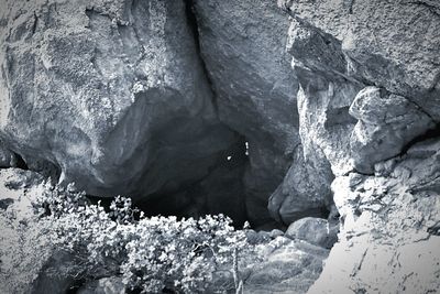 Rock formations in cave