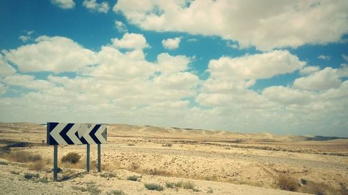 Scenic view of landscape against cloudy sky