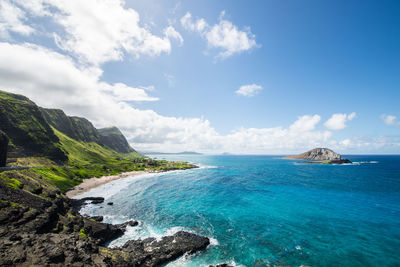 Scenic view of sea against sky