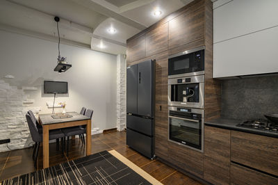 View of dining room at modern home