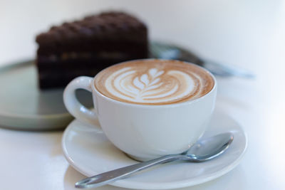 Close-up of coffee on table