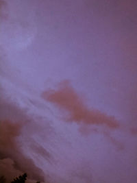 Low angle view of pink sky