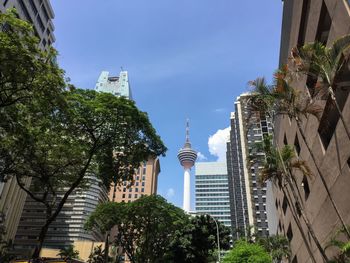 Low angle view of buildings against sky