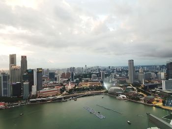 Aerial view of city at waterfront