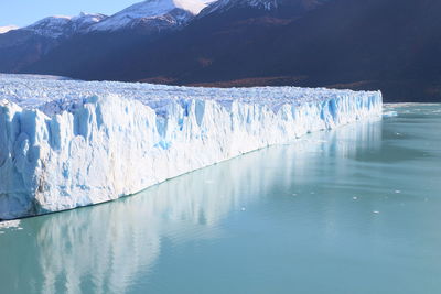 Scenic view of frozen lake