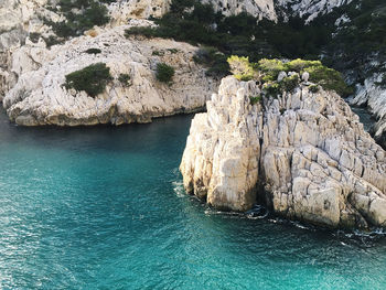 Rock formations by sea