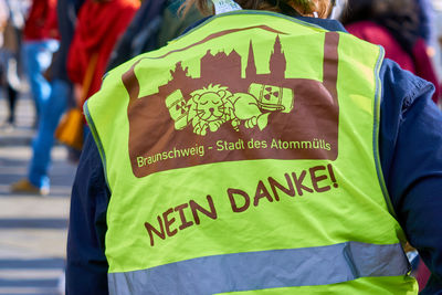 Close-up of man standing on street