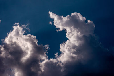 Low angle view of clouds in sky