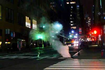 City street at night