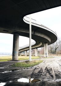 Low angle view of bridge against sky