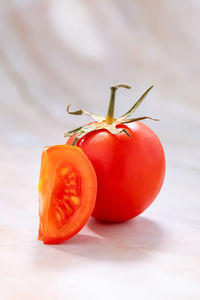 Close-up of tomatoes on table