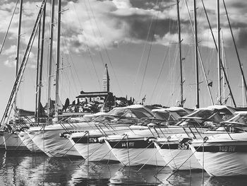 Boats in harbor