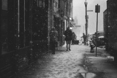 People walking on street