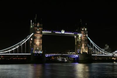 Suspension bridge over river