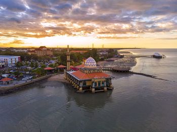 Al hussain mosque aerial view