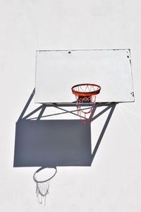 Low angle view of basketball hoop