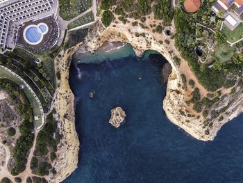 High angle view of swimming pool