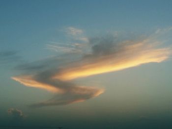 Low angle view of dramatic sky during sunset