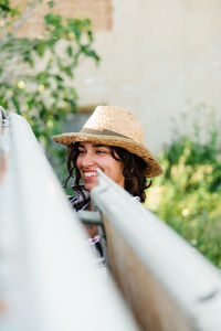 Portrait of woman wearing hat