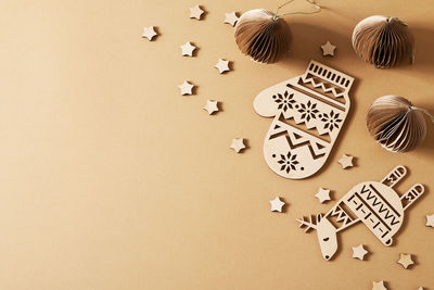 High angle view of food on table