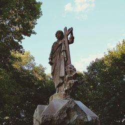 Low angle view of statue