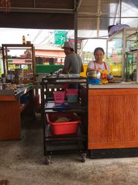 People sitting in restaurant