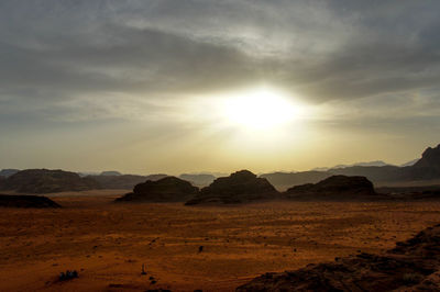 Scenic view of landscape against sky during sunset