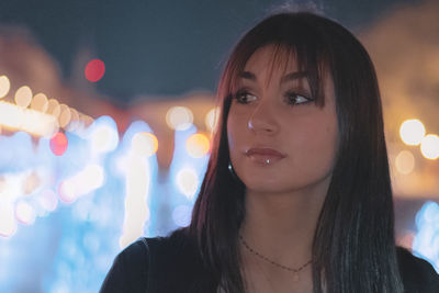 Close-up portrait of young woman