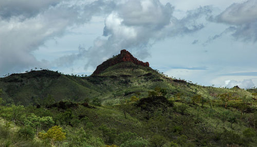 Low angle view of mountain against sky