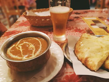 Close-up of drink on table