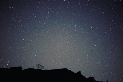 Low angle view of stars in sky