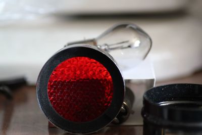 Close-up of red object