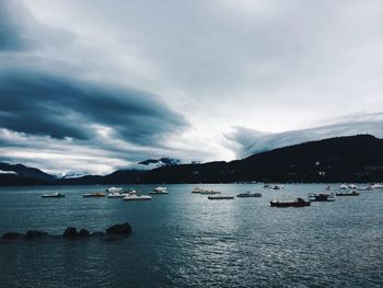 Boats in calm sea