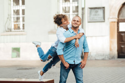 Portrait of smiling young couple