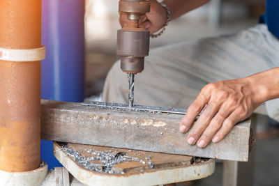 Tecnician work in factory