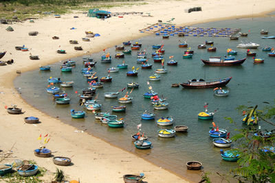 Boats in sea