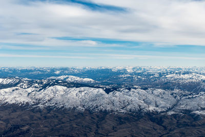 Scenic view of dramatic landscape against sky