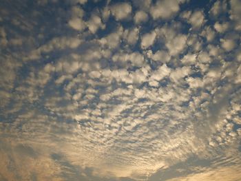 Low angle view of sky at sunset
