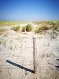 Fence on beach