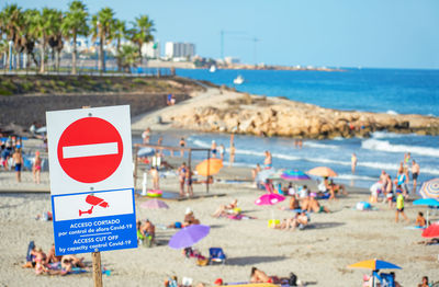 Group of people on beach
