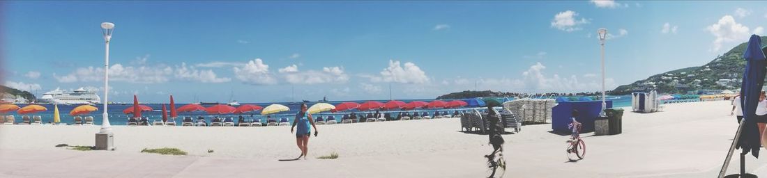 Panoramic view of beach against sky