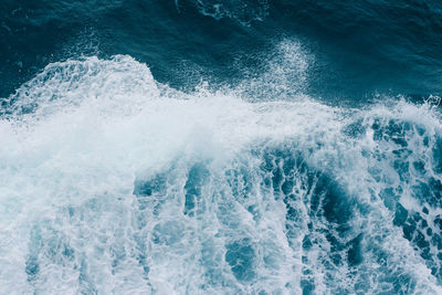 Waves splashing on shore