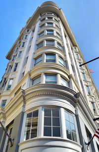 Low angle view of building against clear sky