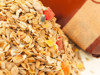 Close-up of breakfast cereals