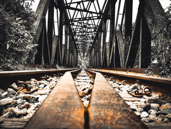 Surface level of railway bridge