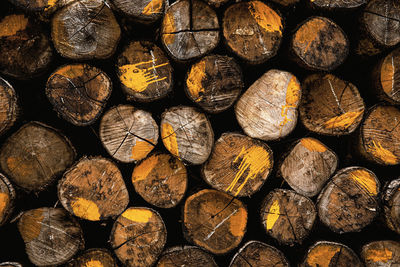 Full frame shot of firewood