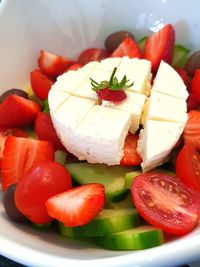 Close-up of vegetables in plate